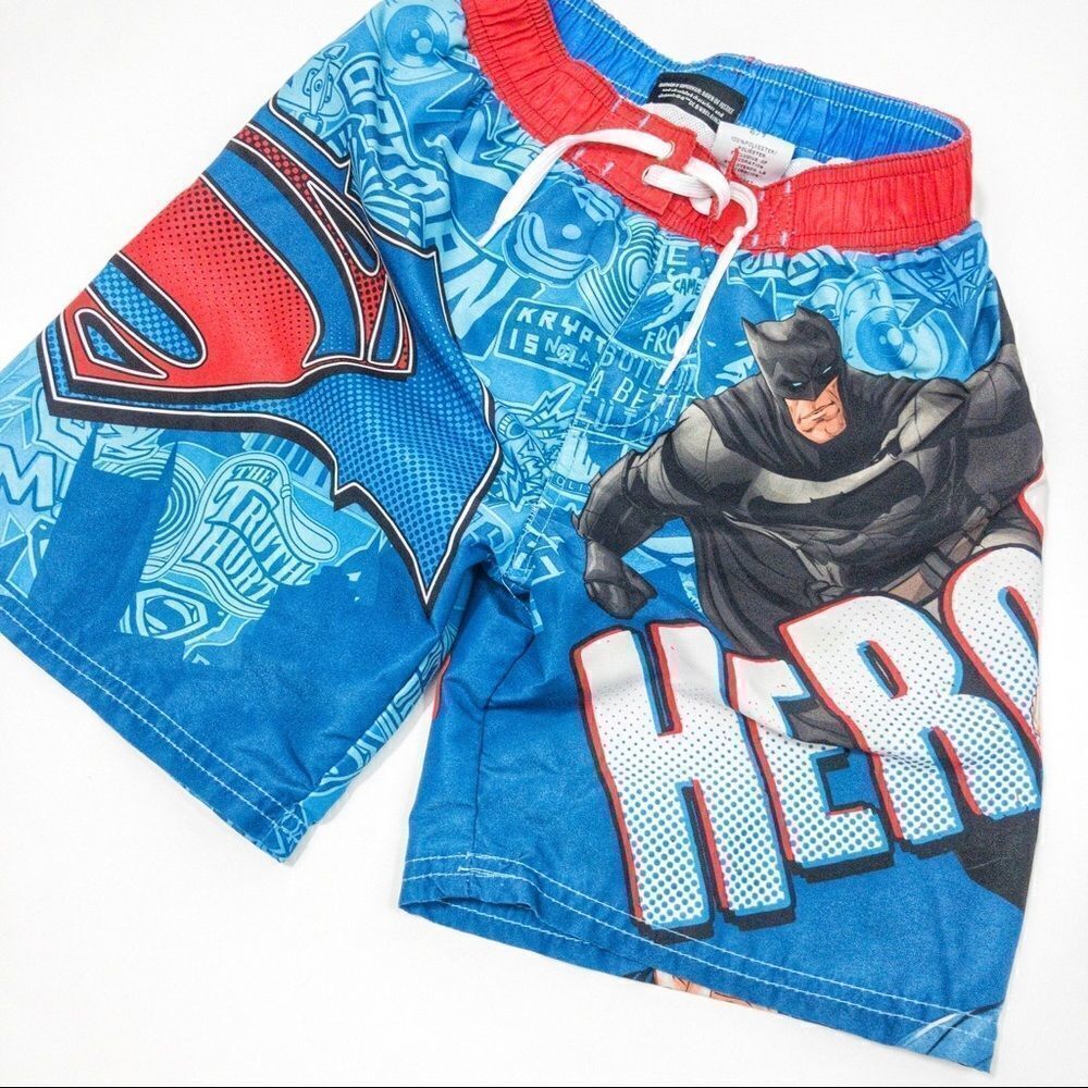 Batman V Superman Swim Trunks Sz 6/7